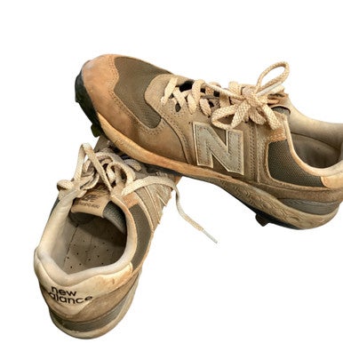 Used New Balance BASEBALL CLEAT BB/SB Cleats Grey Youth 06.5 11760-S000079651