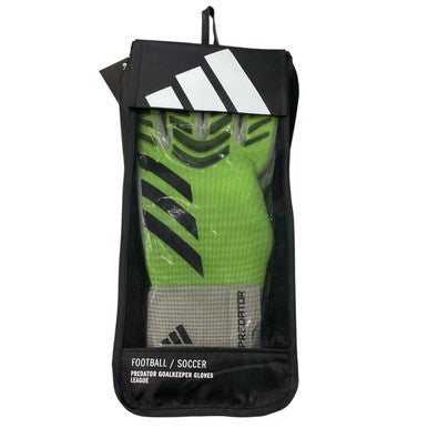 Used Adidas PREDATOR Soccer Goalie Gloves Green 10 11760-S000079644