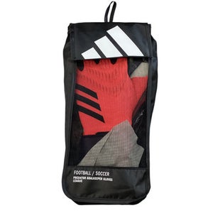 Used Adidas PREDATOR Soccer Goalie Gloves Red 8 11760-S000079642