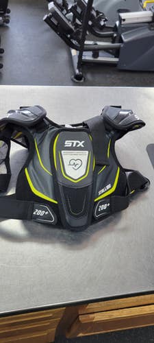 Used STX STALLION 200+ NOCSAE Lacrosse Shoulder Pads Black SM 11497-S000150783