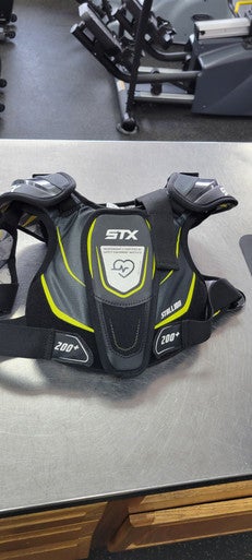Used STX STALLION 200+ NOCSAE Lacrosse Shoulder Pads Black SM 11497-S000150783