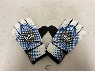 Used DSG OCALA GOALIE GLOVES Soccer Goalie Gloves Black And Royal Blue 7 11855-S000188706