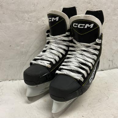 Used CCM TACKS AS550 Intermediate Hockey Skate White/Black/Yellow Intermediate 5.0 11855-S000188660