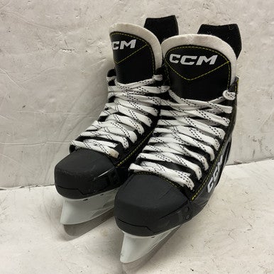 Used CCM TACKS AS550 Intermediate Hockey Skate White/Black/Yellow Intermediate 5.0 11855-S000188660