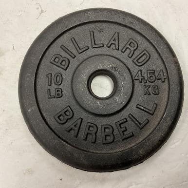 Used BILLARD BARBELL Standard Plate Black 10 lb 11855-S000188651