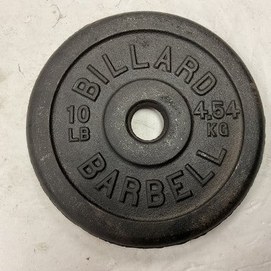Used BILLARD BARBELL Standard Plate Black 10 lb 11855-S000188650