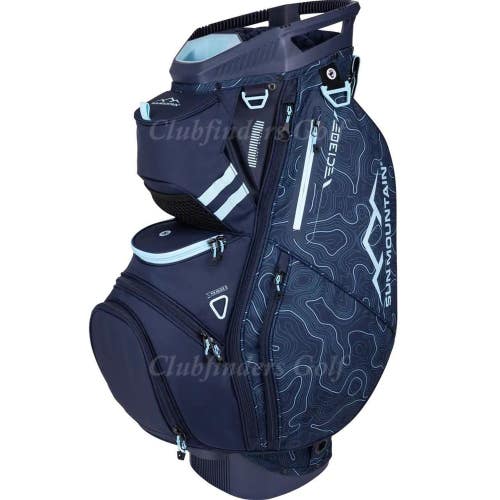 NEW Sun Mountain 2025 C-130 Topo Navy/River 14-Way Golf Cart Bag w/ Raincover