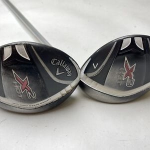 Callaway X2 Hot 4 & 7 Fairway Wood Set Ladies Graphite Womens RH Undersize Grips