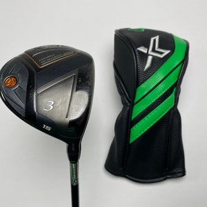 XXIO X Black 3 Fairway Wood 15* Miyazaki AX-1 Flex 4333 Stiff Graphite Mens RH