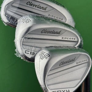 NEW Cleveland CBX 4 Zipcore Wedge Set 52-12*, 56-14*, 60-12* Steel GW, SW, LW