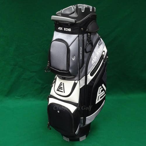 Ask Echo T-Lock 2.0 Grey 14-Way Golf Cart Bag w/ Raincover NWOT