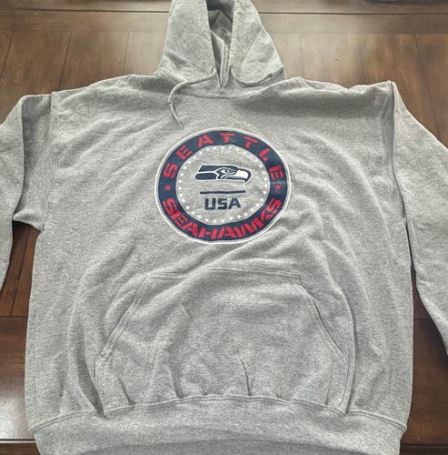 Seattle Seahawks gray hoodie adult XL New  **NO TAGS**