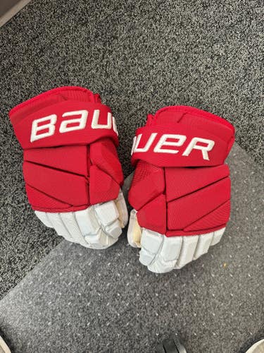 Detroit Red Wings Winter Classics Bauer Vapor Hyperlite Gloves 14" Pro Stock