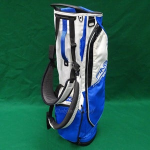Ping Hoofer Lite Royal/White/Black 4-Way Gold Stand Bag w/ Raincover