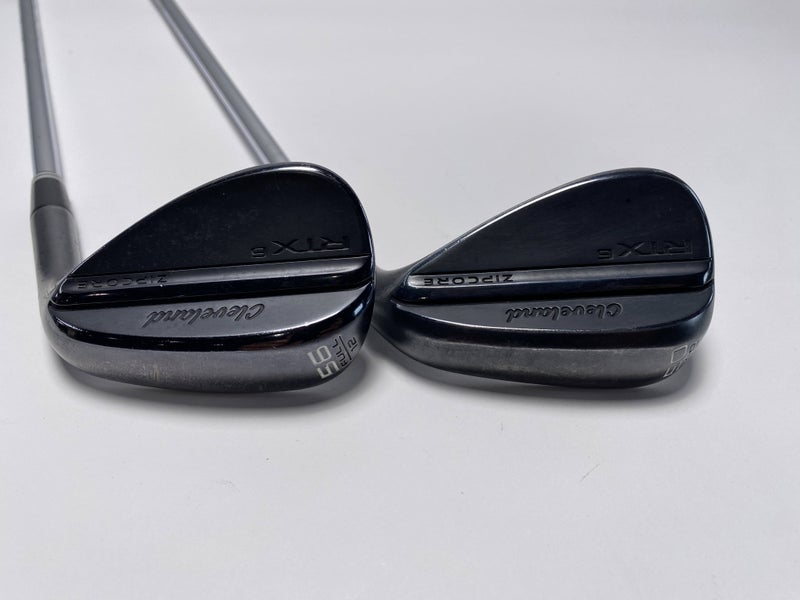 Cleveland RTX 6 ZipCore Black Satin Wedge Set 50* 10 56* 12 TT DG Mens RH