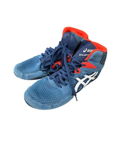 Used Asics Wrestling Shoes Royal Blue Youth 06.0 11833-S000165064