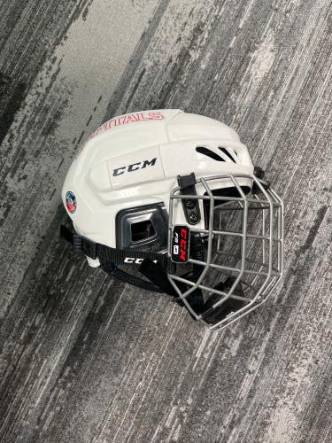 White JR CCM FL3DS Helmet (Used)