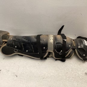 Used All-Star LGADV1216 Catchers Leg Guards Black Intermed 11443-S000196380