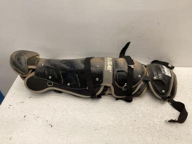 Used All-Star LGADV1216 Catchers Leg Guards Black Intermed 11443-S000196380