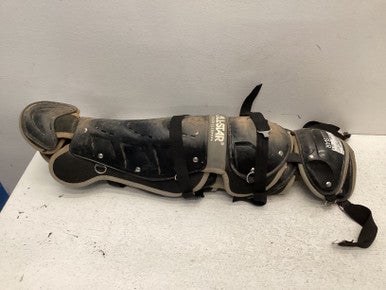 Used All-Star LGADV1216 Catchers Leg Guards Black Intermed 11443-S000196380