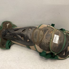 Used Mizuno SAMURAI Catchers Leg Guards Green Adult 11443-S000196379