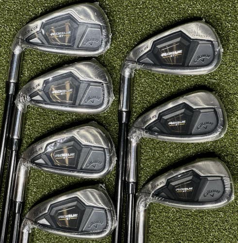Callaway Rogue ST Max OS Iron Set 5-AW LEFT Hand Tensei AV Blue Regular LH NEW!