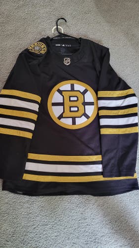 Boston Bruins Black Centennial Home Jersey Men's Adidas Jersey Size 50 (New)