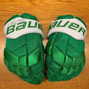 Bauer Supreme 2S Pro Stock Game Used Hockey Gloves 14" Short Cuff Wild Reverse Retro