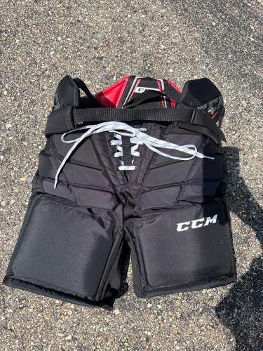 Black Junior Large CCM Axis A1.5 Hockey Goalie Pants (Used)