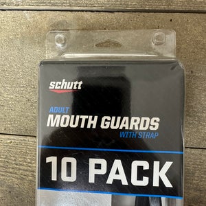Schutt Adult Mouth Guard 10 Pack With Strap Lacrosse Football Hockey Contoured