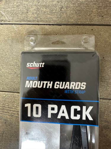 Schutt Adult Mouth Guard 10 Pack With Strap Lacrosse Football Hockey Contoured