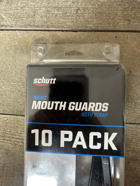 Schutt Adult Mouth Guard 10 Pack With Strap Lacrosse Football Hockey Contoured