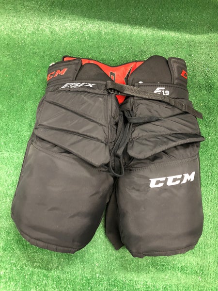 Black Senior Medium CCM Extreme Flex Shield E1.9 Hockey Goalie Pants (Used)