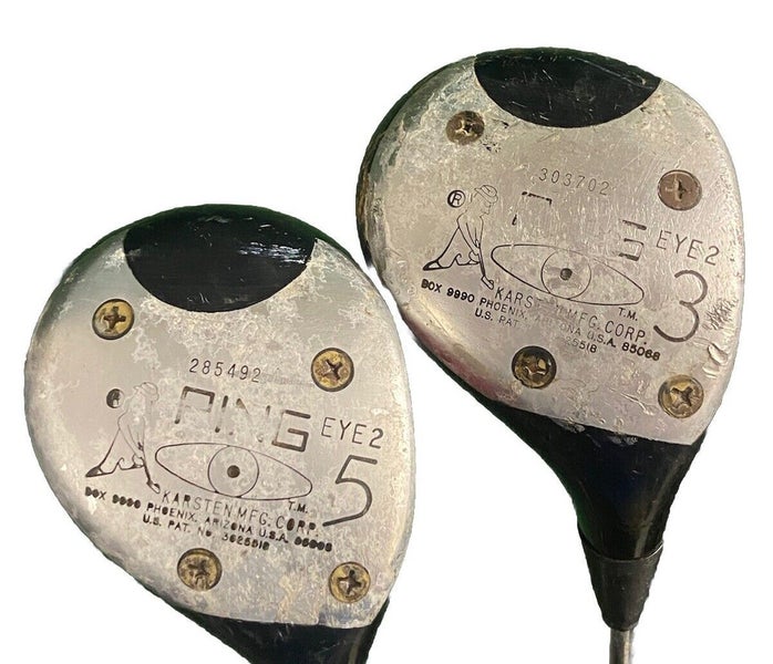 Ping Eye2 Karsten Wood Set 3W,5W Red Dot Men's RH Stiff Steel Good Wrap Grips