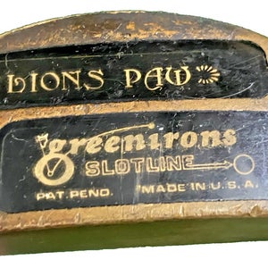 Slotline Lion's Paw Mallet Putter Green Irons RH 35.5" Good Vintage Factory Grip