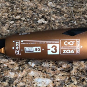 DeMarini ZOA Drop -3 BBCOR Baseball Bat 33” 30oz ZOA-22 Composite 2022