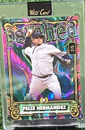Felix Hernandez 2024 Psyched Pink Teal Lava Foil 2/5 AP-FH Wild Card Alumination
