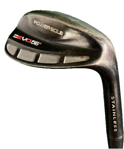 Zevo Golf Power Sole Stainless Sand Wedge 56* Stiff Steel 35" RH New Velvet Grip