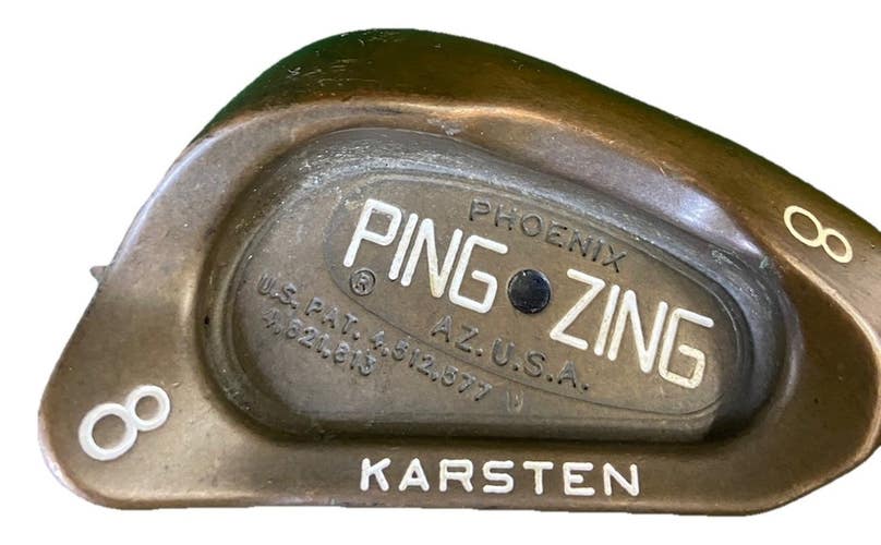 Ping Zing BeCu 8 Iron Black Dot +1 Stiff Graphite 37.25" Good Grip RH Nice Club