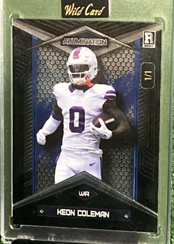 Keon Coleman 2024 Alumination Just The Hits Black 1/1 Rookie RC BC-KC One-Touch