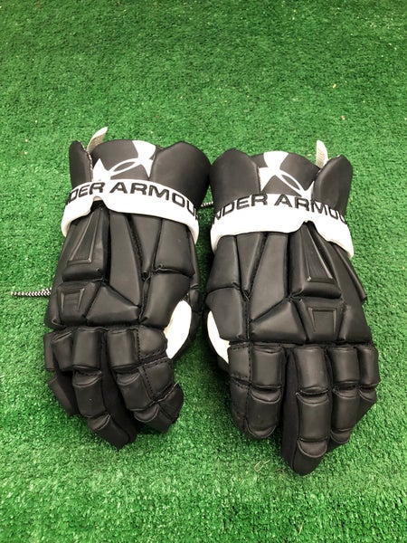 Black Under Armour Command Lacrosse Gloves Large (New)
