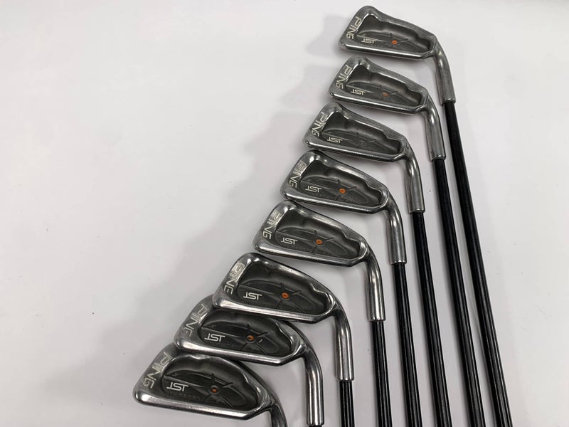 Ping ISI Iron Set 4-PW+SW Orange Dot 2* Flat 350 Series Senior Graphite Mens RH