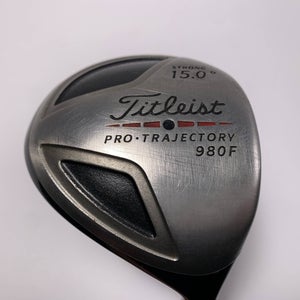 Titleist 980 F Fairway Wood Strong 15* Speeder Stiff Graphite Mens RH