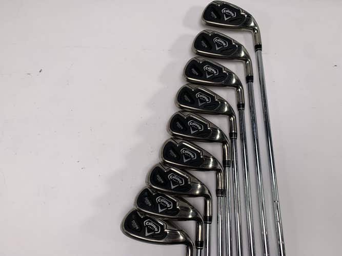 Callaway Fusion Wide Sole Iron Set 4-PW+AW+SW Uniflex Steel Mens RH