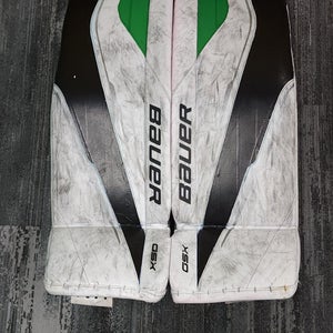 White 34" Senior Bauer GSX Goalie Leg Pads (Used)
