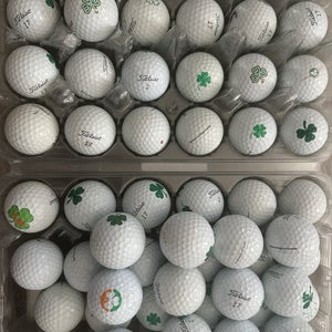 60 Shamrock LOGO Golf Balls Clovers - Titleist ProV1 And pro V1X