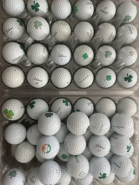 60 Shamrock LOGO Golf Balls Clovers - Titleist ProV1 And pro V1X
