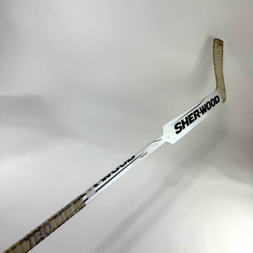 Used Regular Sherwood T80 Goalie Stick | 26" Paddle Wedge Curve | E716