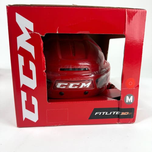New Red CCM Fitlite 3DS Helmet | Medium