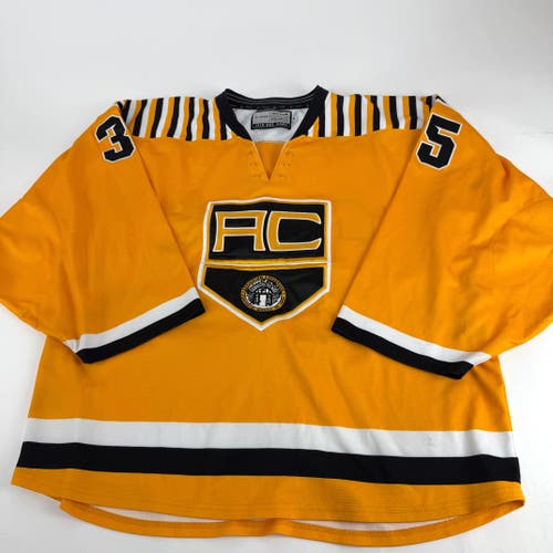 Yellow JOG Adrian College Game Jersey | Size 58 Goalie | #35